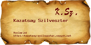 Kazatsay Szilveszter névjegykártya